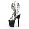 Ботинки Pleaser Flamingo-800-60FS *Каблук 8 дюймов, 4-дюймовые PF-сапоги со шнуровкой до середины голени, молния сбоку, прозрачная/черная замша