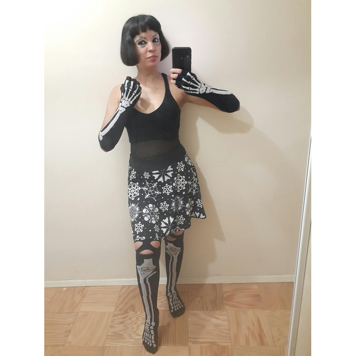 Рукавички без пальців Leg Avenue Skeleton Fingerless Gloves, чорні, O/S