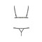Комплект с открытым бюстом SOLON SET black S/M - Passion