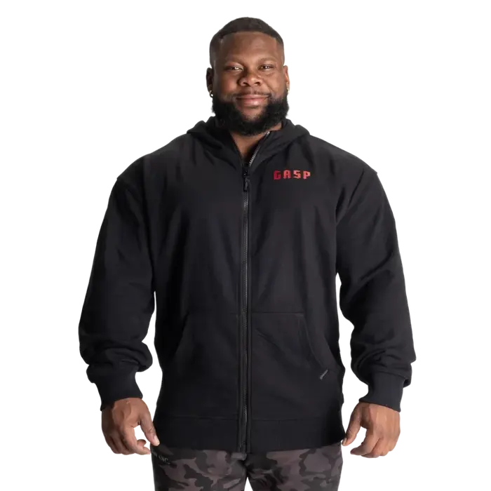 Чоловіча толстовка на блискавці GASP HTK Classic Hoodie 221018 Black
