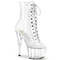 Ботинки Pleaser Adore-1021C *7 дюймов, каблук PF, 2 3/4 дюйма, открытый носок, шнуровка спереди, прозрачные