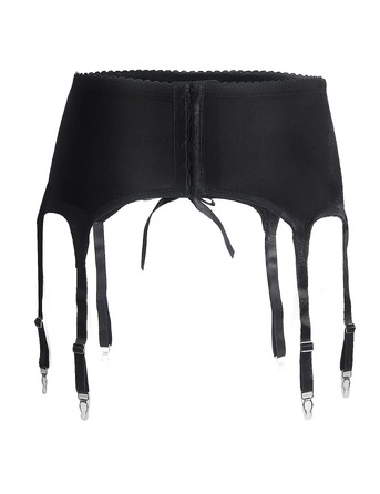 Мужской пояс кружевной с подвязками Star Night черный, S