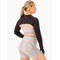 Кроп топ Excel Seamless Super Crop - Black Marl