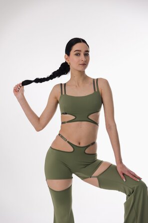 Трансформуючі Штани Skadi 2 в 1 для Pole Dance, Exotic та Сценічних Виступів - зелений