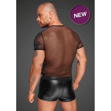 Футболка чоловіча з декоративними складками з вінілу H055 від Noir Handmade M