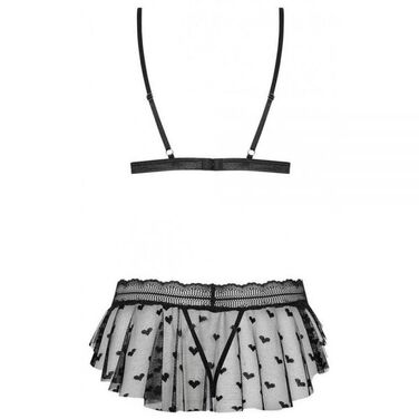 Комплект Obsessive Heartia set 3-pcs black S / M