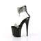 Босоножки Pleaser Flamingo-827RS *Каблук 8 дюймов, манжета на щиколотке 4 дюйма, босоножкии с PF, молния сзади, прозрачный/черный