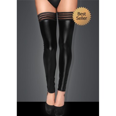 Панчохи без носка на силіконі F158 Noir Handmade L