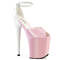 Босоніжки Pleaser Flamingo-868 *8 дюймів на підборах, 4 дюйми з закритим ремінцем на щиколотці, рожево-білі