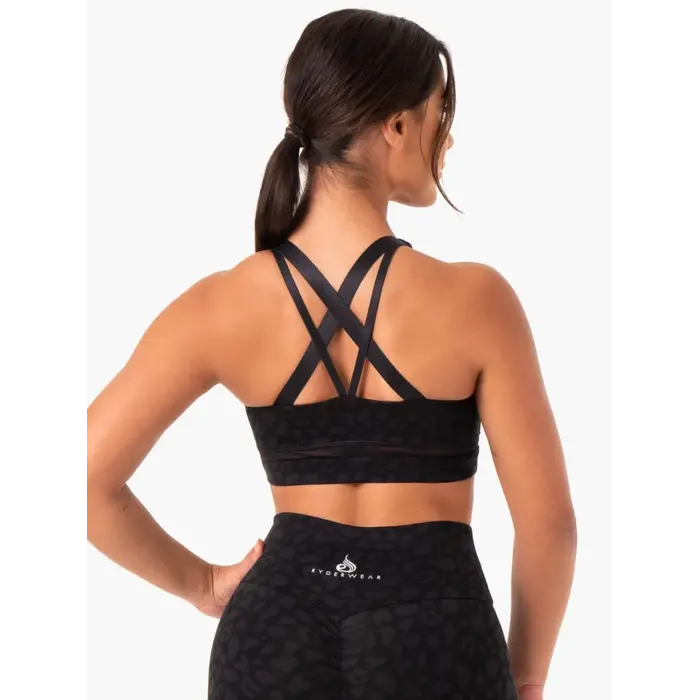 Топ Ryderwear Amazon Mesh Sports Bra - Black Leopard