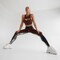 ЛЕГІНСИ BROWN LEGGING WITH BLACK BELT AND LEGS PRINT