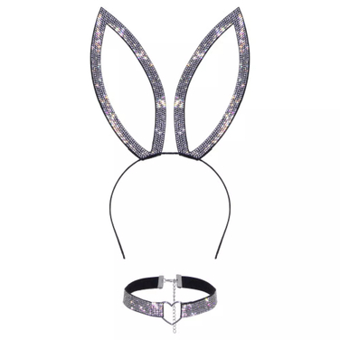 Ушки кролика и чокер Leg Avenue со стразами