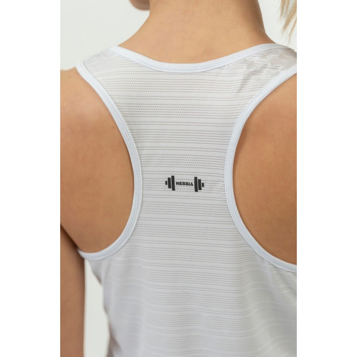 Майка FIT Activewear Tank Top 'Airy” with Reflective Logo White 439