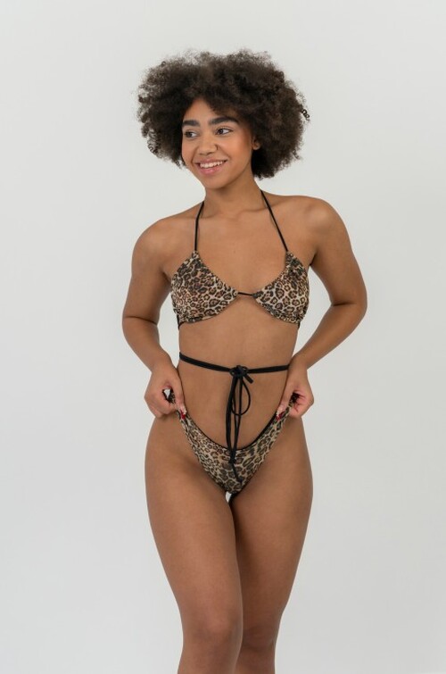 Купальний ліф Nebbia MACEIÓ bikini top Leopard Brown 757