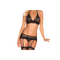 КОМПЛЕКТ 2PC LACE & MESH BRA & GARTER G-STRING, S/M