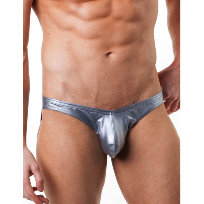 Сексуальні вінілові чоловічі труси Star Night колір металік, M