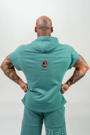 Безрукавка Nebbia Hooded T-shirt Gym Rag top CHAMPION Green 706
