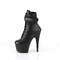 Ботинки Pleaser Adore-1020POUCH *Каблук 7 дюймов, 2 3/4 дюйма, шнуровка спереди, боковая молния, чёрная искусственная кожа/чёрный