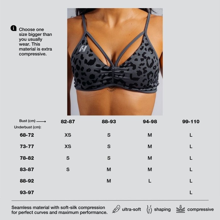 Топ Nebbia Medium Support Leopard Sports Bra PRIMAL Black Leopard 854