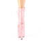 Чоботи Pleaser Adore-1020GDLG *7-дюймовий каблук, 2 3/4-дюймові черевики на шнурівці зпереду, збоку блискавка, рожеві