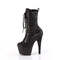 Чоботи Pleaser Adore-1040SPF *7-дюймовий каблук, 2 3/4-дюймові черевики на шнурівці спереду з PF, чорні