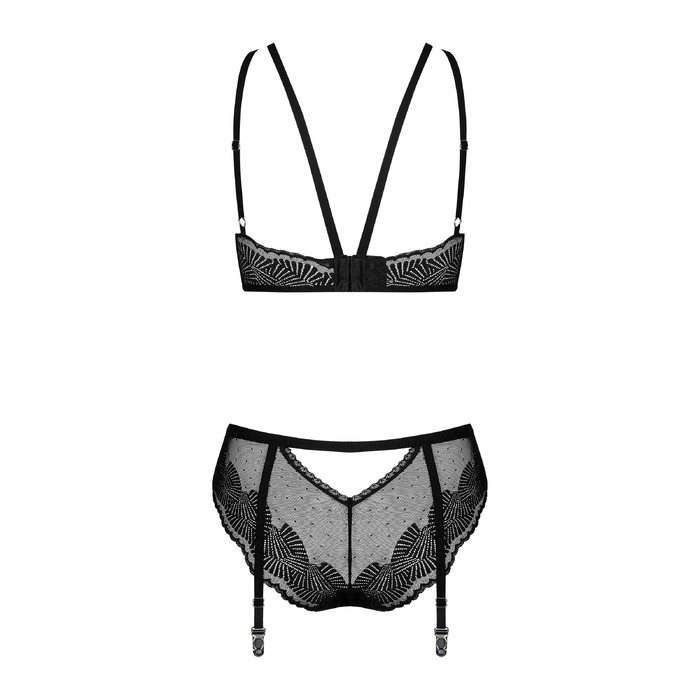 Сексуальный комплект Obsessive Allastia set Black L/XL