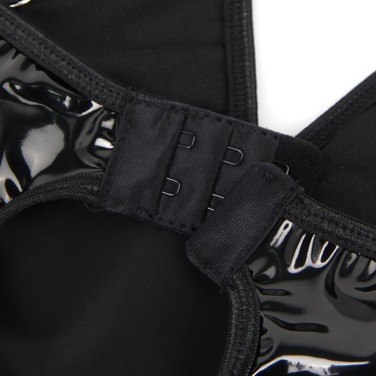 Платье с чокером, глянцевое Star Night Wet Look с имитацией винила, черное, S