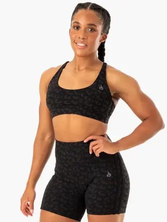 Топ Ryderwear Evolution Sports Bra - Black Leopard