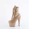 Ботинки Pleaser Adore-1020GP *7 дюймов, каблук, 2 3/4 дюйма, шнуровка спереди, боковая молния, золотистый цвет
