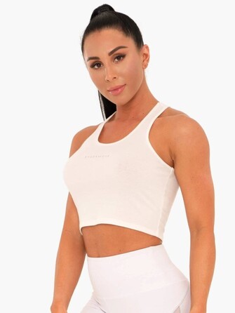 Майка Ryderwear Cropped Racer Back Tank White