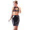 Спідниця з латексу до колін LateX ROK midi чорна, XL