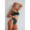 КУПАЛЬНІ ТРУСИКИ HIGH-WAIST RETRO BIKINI - BOTTOM DARK GREEN 555