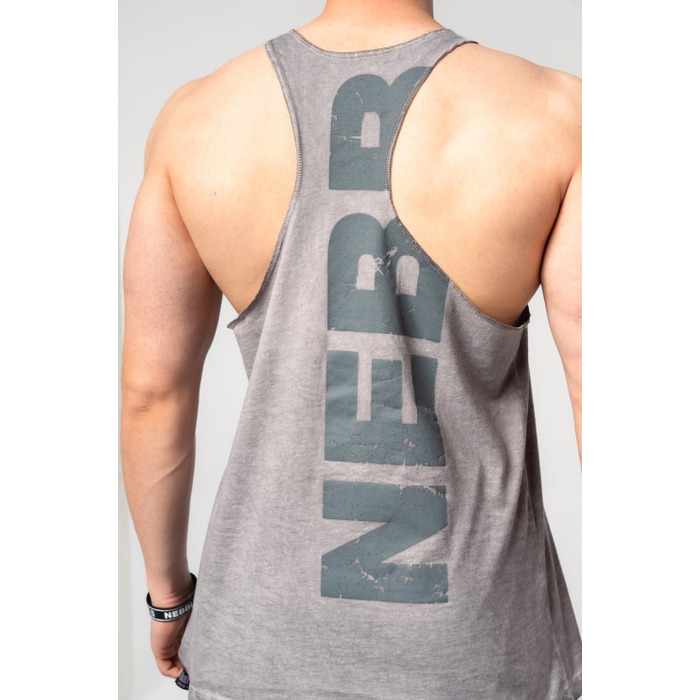 Майка Nebbia Washed-off Oversized Stringer MAX OUT Light Grey 359