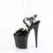 Босоножки Pleaser Flamingo-824, каблук 8 дюймов, 4-дюймовые ремни на щиколотке с перекрещивающимися ремешками, черные
