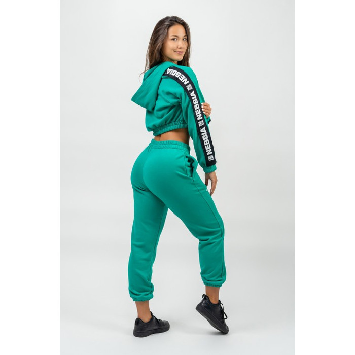 Худі Nebbia Cropped Zip-Up Hoodie Iconic Green 254