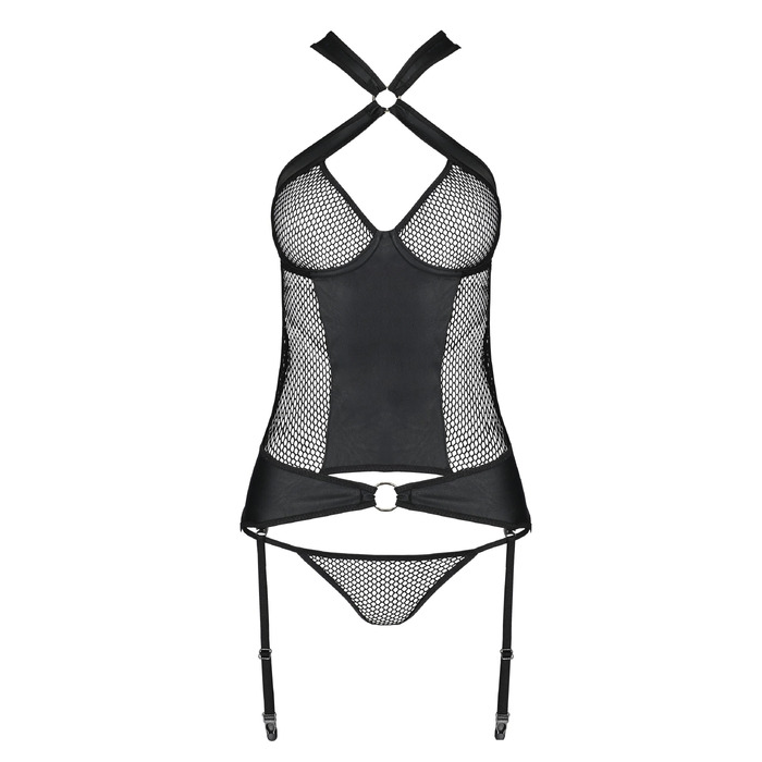 Комплект спідньої білизни в сітку Amanda Corset black S/M-Passion
