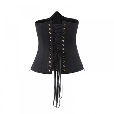 Корсет эротический под грудь UPKO, размер S, с пестисами в комплекте, черный