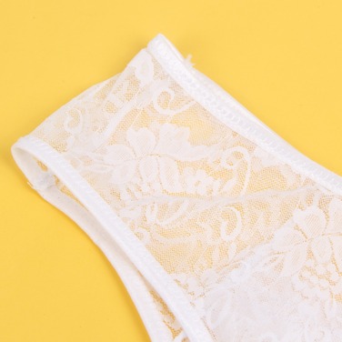 Кружевные трусы с доступом Star Night, белые, S