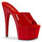 Шльопанці Pleaser Adore-701N на підборах 7 дюймів, шльопанці 2 3/4 дюйма PF, червоні