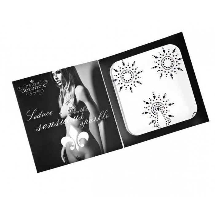 Украшения из страз для груди и лобка, Joujoux Gloria серебряный