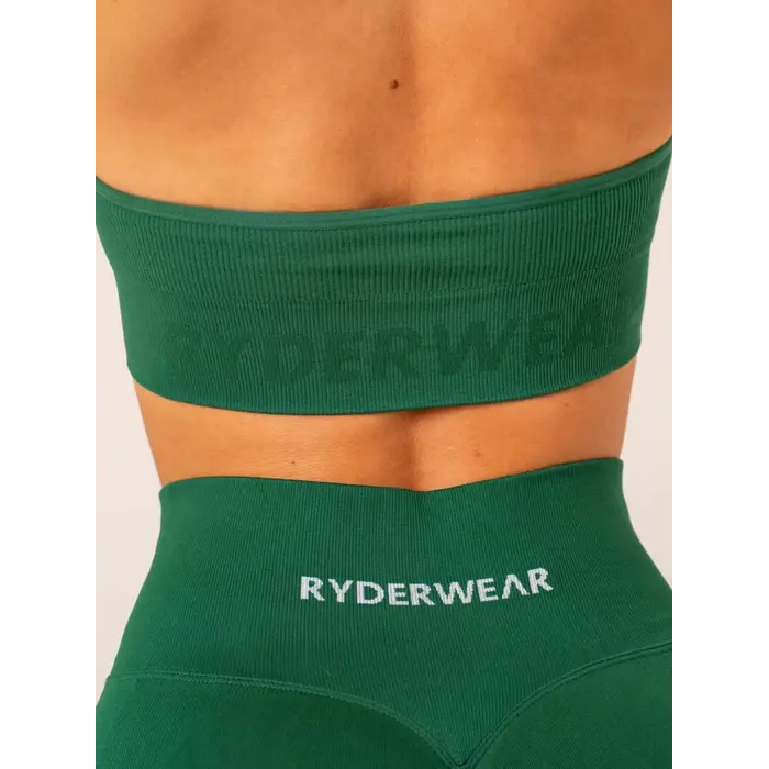 Топ Ryderwear Lift Rib Seamless Halter Sports Bra - Emerald