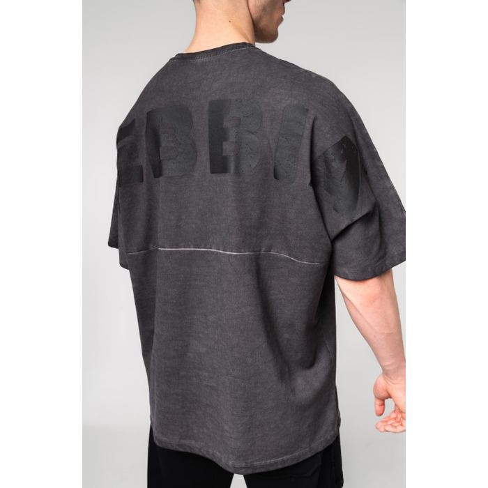 Футболка Nebbia Washed-off Oversized Heavyweight Cotton T-shirt NO SHORTCUTS Black 369