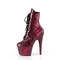 Сапоги Pleaser Adore-1020SPWR *Каблук 7 дюймов, высота 2 3/4 дюйма, шнуровка, боковая молния, розовые