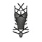 Корсет із стреп-стрічками HAGAR CORSET black S/M - Passion