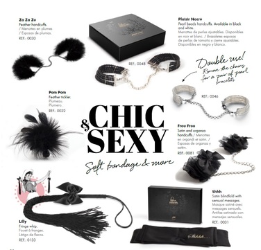 Наручники с перьями Bijoux Indiscrets черные, OS