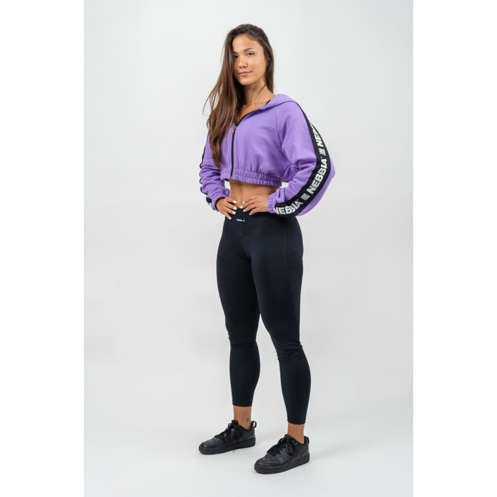 Худі Nebbia Cropped Zip-Up Hoodie Iconic Lila 254 Lilac