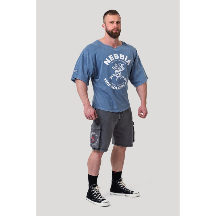 Футболка Nebbia Washed Rag Top GOLDEN AGE Blue 788