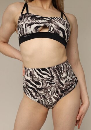Classic Animal Prints – Принтований Танцювальний Топ Із Подвійними Бретелями Та Переднім Вирізом Для Pole Dance Та Студійних Тренувань - зебра