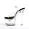 Босоніжки Pleaser Tipjar-708-5 на підборах 7 дюймів, з ремінцем на щиколотці 2 3/4 дюйма, чорні/прозорі