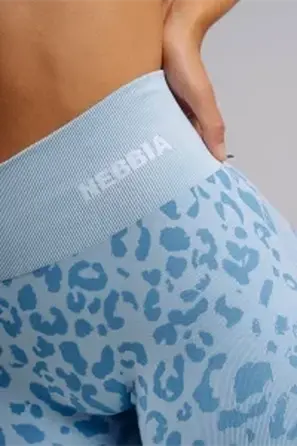 Компрессионные легинсы Nebbia Push-Up с леопардовым принтом PRIMAL Blue Leopard 849